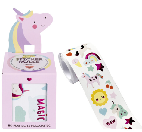 Rouleaux de stickers Licorne